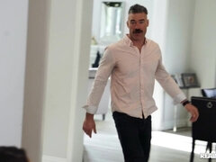 3d, 黒人, 茶髪の, 巨乳な, 家族, なめる, オマンコ, ティーン