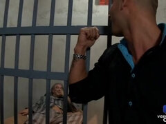 Hot French brunette Anissa Kate takes big dick anal in threesome to escape jail