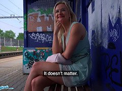 Public agent huge tits blond lily fun pounded behind train station