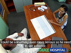 Russian teen gives POV blowjob to horny doctor in fake hospital