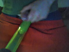 Shaved balls vacuum pump with cock pump and cock masturbating with condom