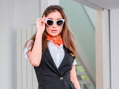 Enthousiasteling, Grote lul, Pijpbeurt, Ondergoed, Roodharige vrouw, Kousen, Tatoeage, Tiener