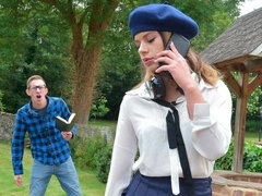 Blondine, Blasen, Geschnappt, Hundestellung, Handjob, Hotel, Masturbation, Lehrer