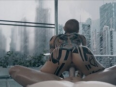 3d, アナル, デカチン, イギリス人, 中出し, 目瞪口呆, オマンコ, 濡れ