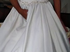 Amateur, Vestido, Latina, Lencería, Masturbación, Al aire libre, Satén, Transexual