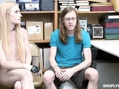 Blondine, Hundestellung, Masturbation, Muschi, Dürr, Jungendliche (18+), Titten, Uniform