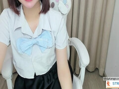 Amateur, Anal, Double pénétration, Japonaise, Élève, Timide, Strapon, Nénés