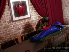 Rubber Eva fetish hot porn video