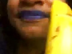 Sucking a banana on skype