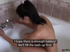 Beautiful Lesbians Finger Each Other In The Bath