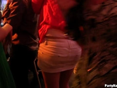 Loco, Bailar, Grupo, Tacones, Lencería, Fiesta, Medias largas, Tetas