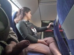 Blasen, Bus, Handjob, Masturbation, Milf, Mutti, Ablutschen