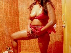 浴室, 巨乳な, 言葉責め, 自家製, インド人, オナニー, 乳首, トイレ