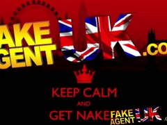 FakeAgentUK COUGAR pornography suggested to molten unexperienced gal during audition