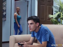Zwart, Blond, Bruinharig, Vriendin, Interraciaal, Pornster, Tiener, Trio