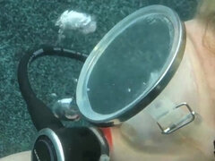 Lieveling, Bruinharig, Gek, Vingeren, Naakt, Kut duiken, Onderwater, Nat