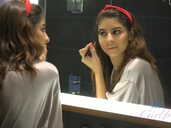 素人, 汚れた　, 彼女, ジーンズ, ピアス, オマンコ, 剃毛, ガリガリ