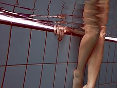 Lola big natural tits swimming underwater