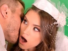 ブロンド, フェラチオ, 結婚, チン, バック, 手コキする, キス, オッパイの