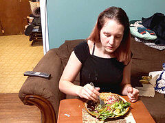 Morena, Corridas, Corridas faciales, Comida, Pelirrojo