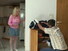 Blonde, Sucer une bite, Poilue, Hd, Époux mari, Mature, Chatte, Réalité