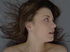 Cute brunette and solo masturbation