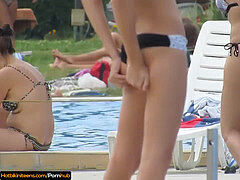 super-steamy milfs Tanning at the pool