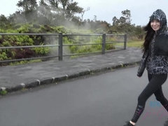 Pov, Public, Chatte, Rasée, Maigrichonne, Fumer, Nénés, Mouillée