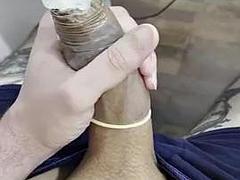 Leie, Grosser schwanz, Kondom, Spermaladung, Schwul, Masturbation, Solo, Tätowierung