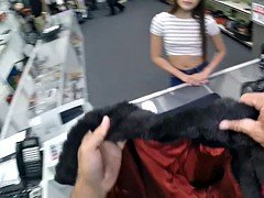 Cutie sells her fur coat and gets nailed