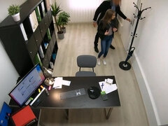 CCTV footage of sexy blonde getting fucked in the office