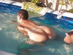 Mexicano, Nudista, Al aire libre, Piscina, Ducha, Tetas, Bajo la falda, Voyeur
