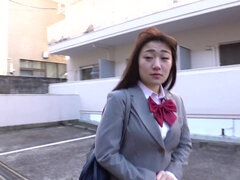 Asiatique, Nana, Sucer une bite, Brunette brune, Collège université, Tir de sperme, Poilue, Hard