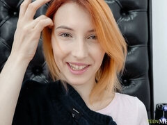 Consolador, Masturbación, Maduro, Coño, Pelirrojo, Solo, Medias largas, Tetas