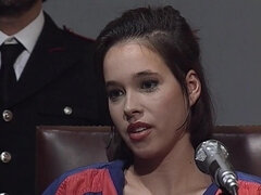 Amazingly sexy redhead retro chick does blowjob and fucks in classic doggy pose