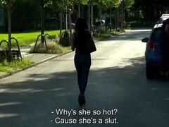 Leie, Grosse titten, Blasen, Braunhaarige, Bus, Hardcore, Muschi, Reiten