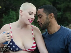 Negro, Rubia, Corridas, Polla, Interracial, Lamidas, Coño, Montar