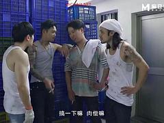 Asiatisch, Schönheit, Grosse titten, Blasen, Chinesisch, Spermaladung, Titten