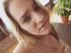 Blonde 18-Year-Old Naked Solo