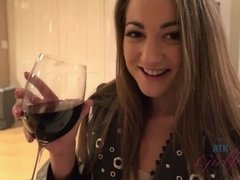 Lily Drinks Wine And Ready For Sex