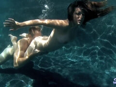 Saucy vixen incredible underwater sex video