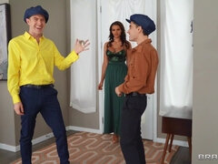 Grote mammen, Rondborstig, Gek, Zwart, Interraciaal, Feest, Trio, Tieten likken