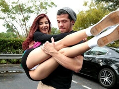 デカチン, フェラチオ, バック, 自然山雀, ポンプ, 赤毛, 剃毛, ガリガリ