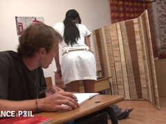 素人, カワイイ, エロティック, フランス人, 乳首, オマンコ, ガリガリ, 生徒