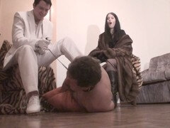 Femdom humiliation in cuckolding session with blonde pornstar Carla Cox