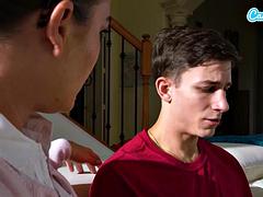 デカパイ, フェラチオ, 手コキする, ハードコア, デカチンの, 息子, 義母, オッパイの