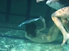 Mihalkova and Siskina and other naked girls underwater