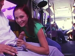 Любители, Минет, Автобус, Пальцем, На природе, Рыжие, Короткая стрижка, Сосущие