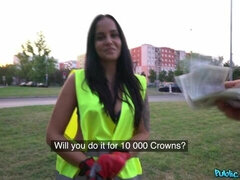 Cul, Brunette brune, Homme nu et filles habillées, En levrette, Robe, Seins naturels, De plein air, Pov