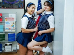 Madison Wilde and Evie Christian are enjoying this massive penis